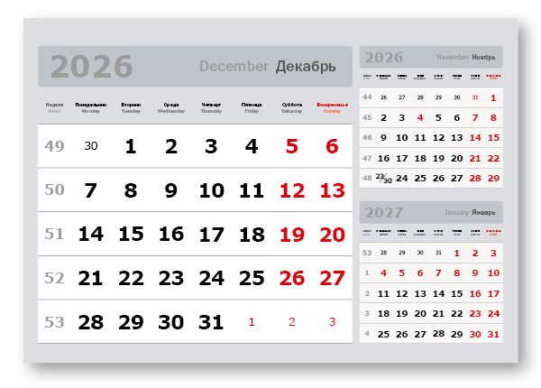 2026 - «3 в одном» мелованные  миди «3 в 1» (335*235)  серый