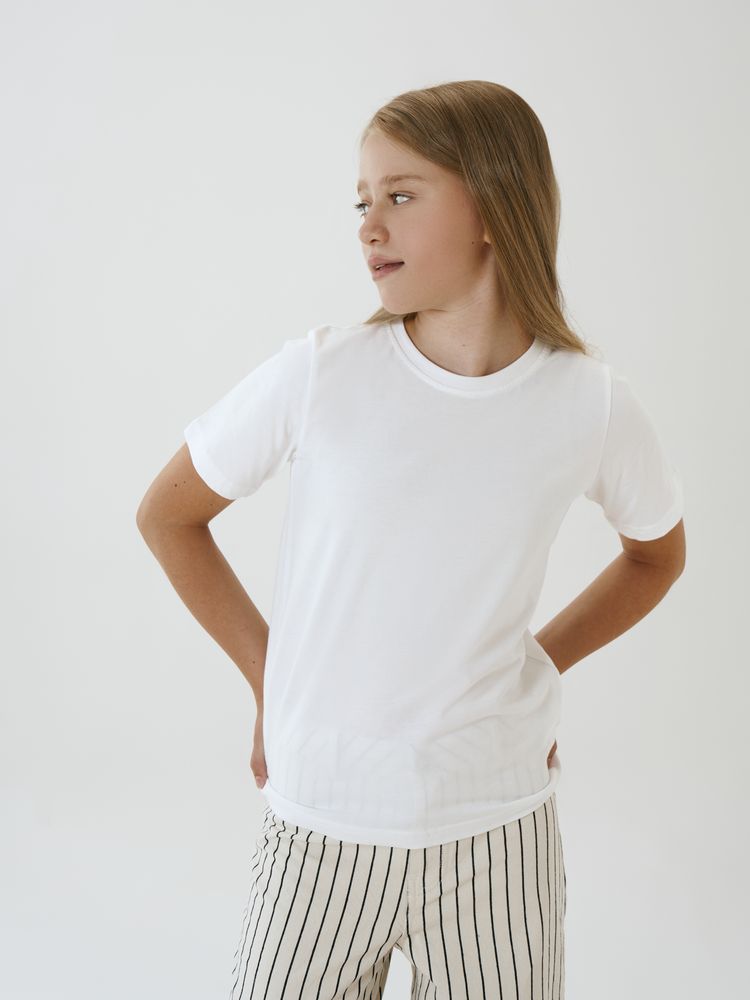 Футболка детская T-Bolka Kids, белая (белоснежная), 10 лет